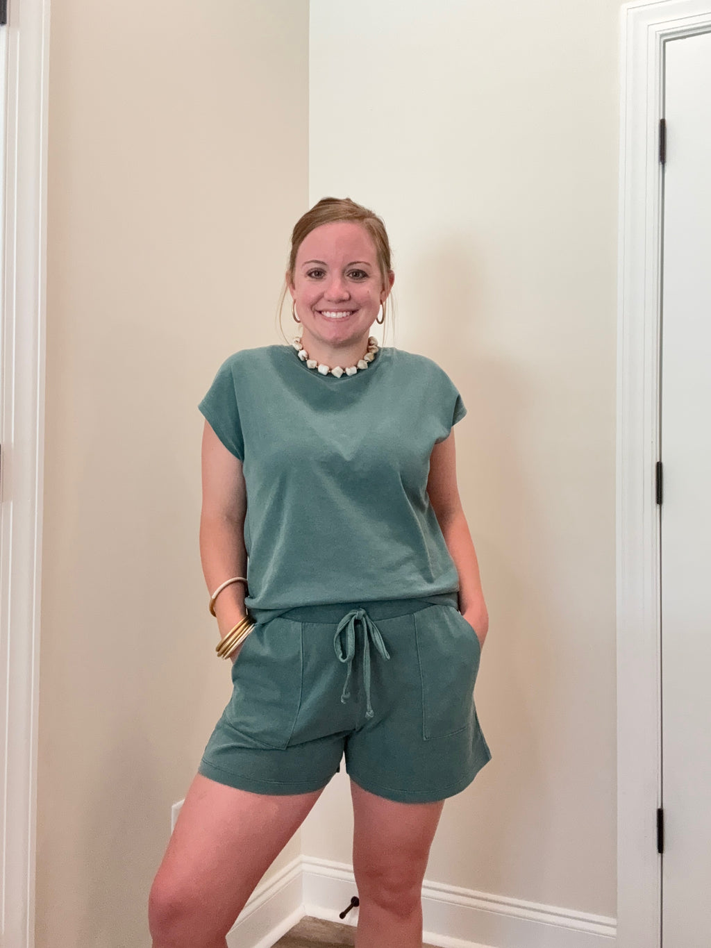 Dark Teal Two-Piece Set