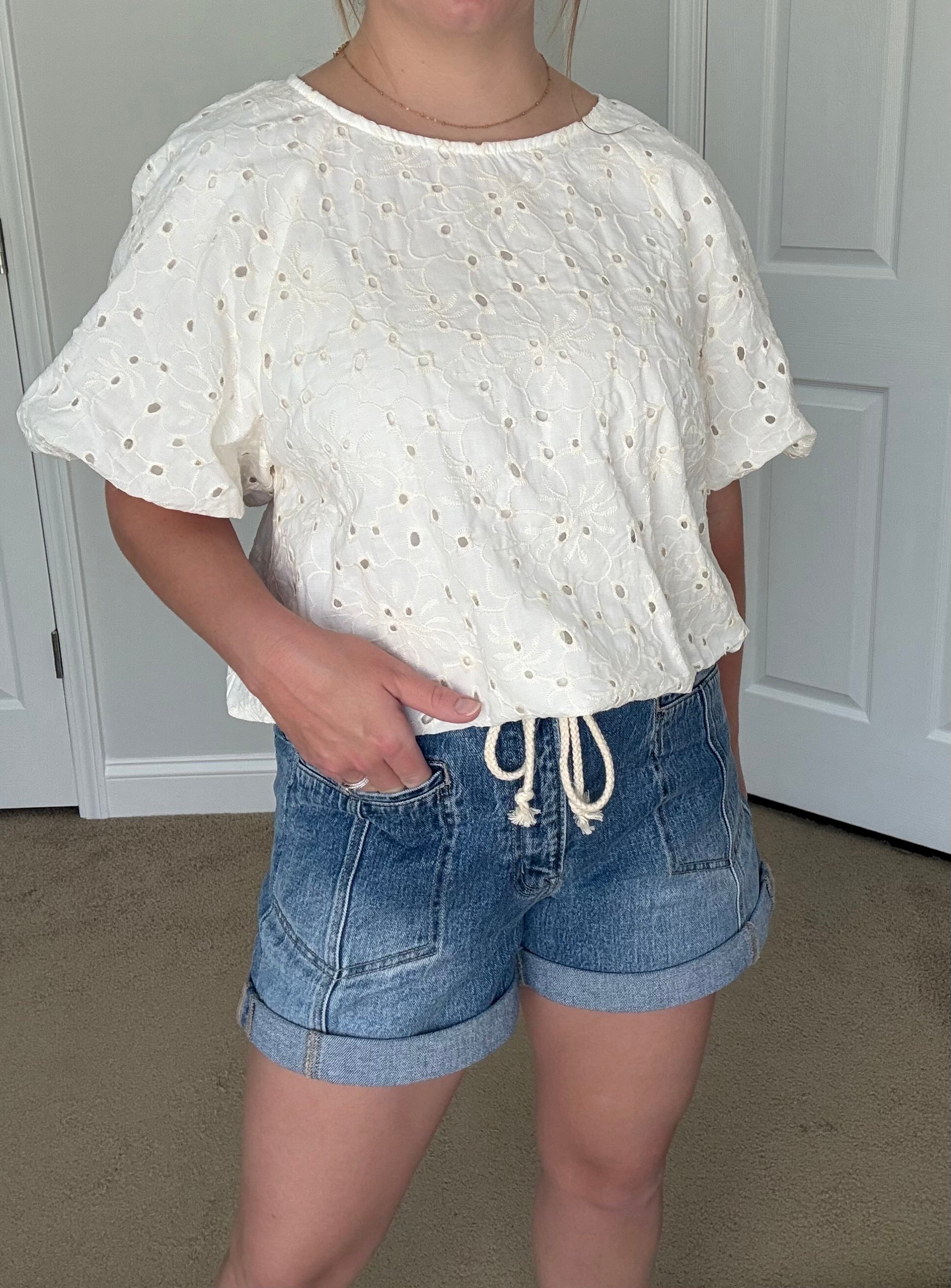Sienna Super High Rise Drawstring Cuffed Shorts