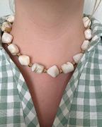 Evelyn Cream Beaded Necklace