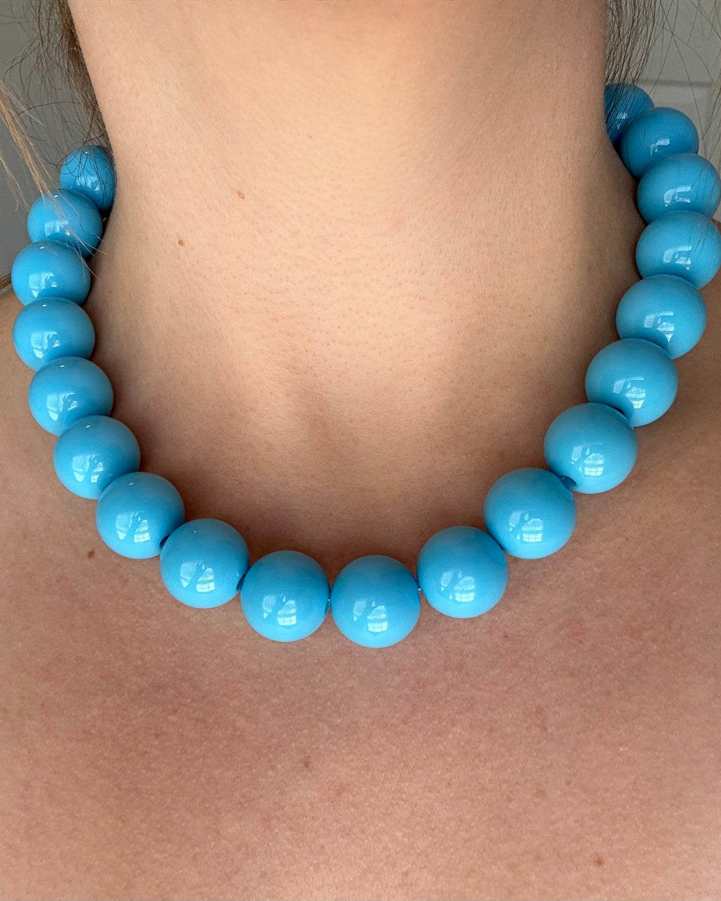 Baby Blue Beaded Necklace