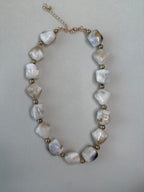Evelyn Cream Beaded Necklace
