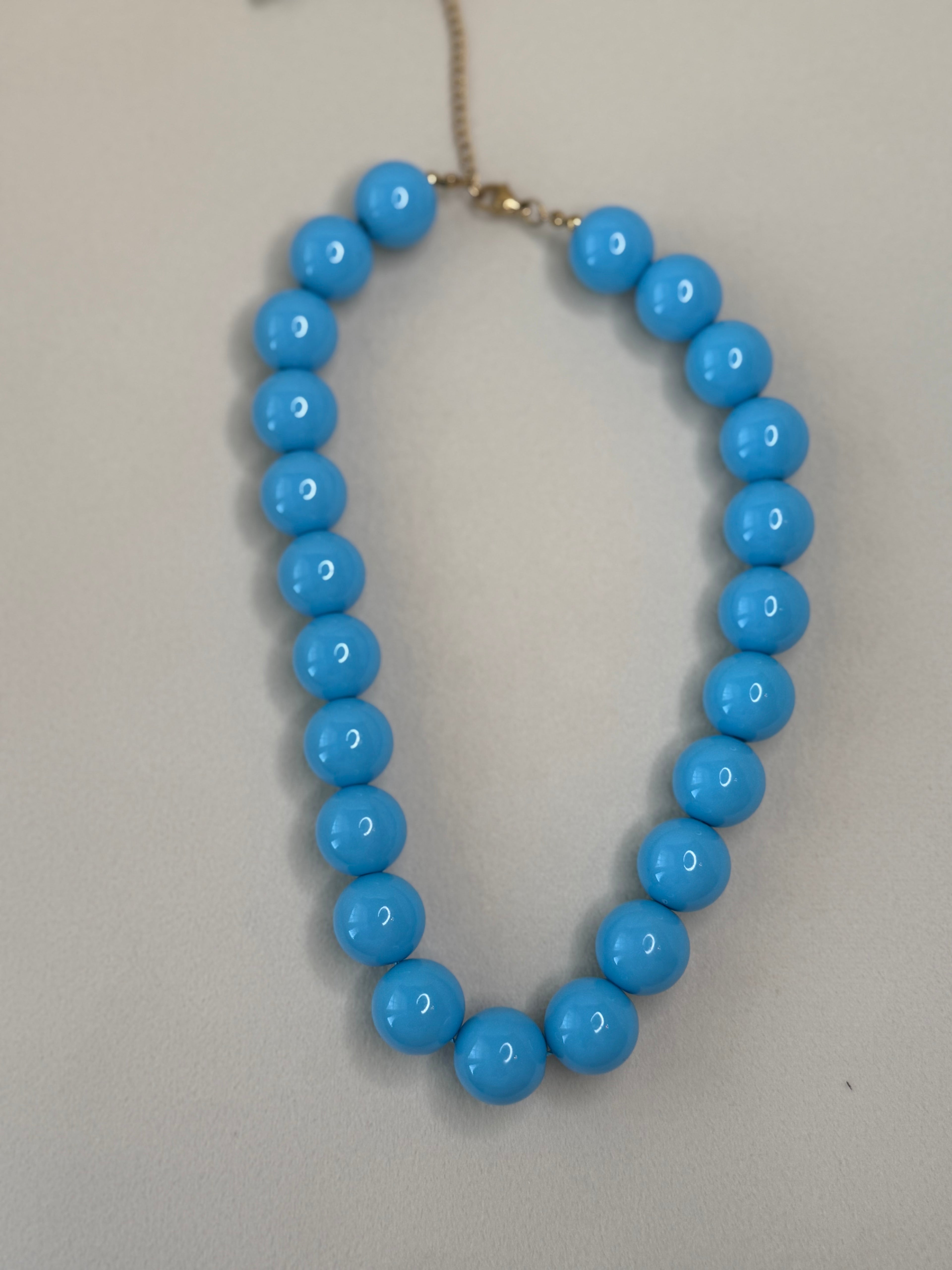 Baby Blue Beaded Necklace