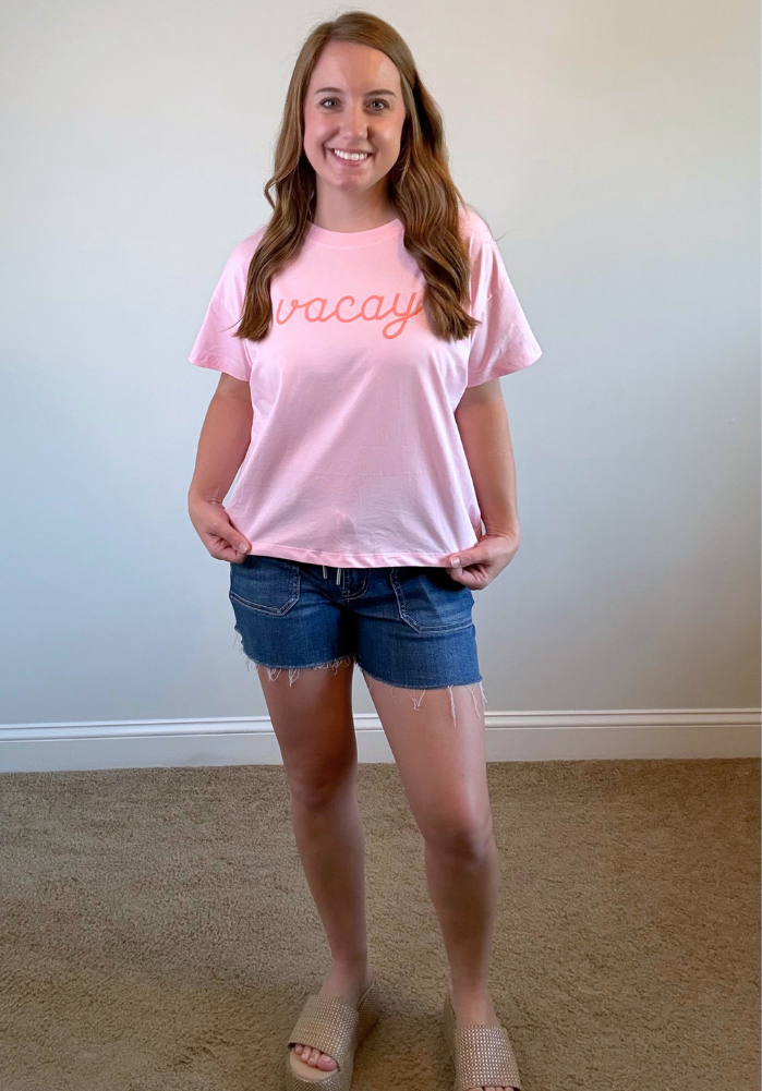 'VACAY' Knit Graphic Tee